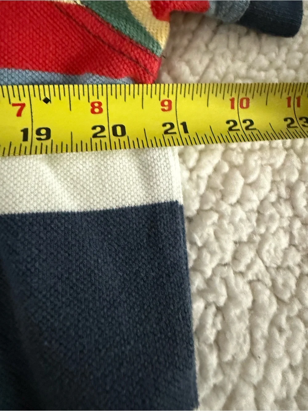 Nautica A Bit Trimmer Striped Polo Short Sleeve Shirt, Size Large.